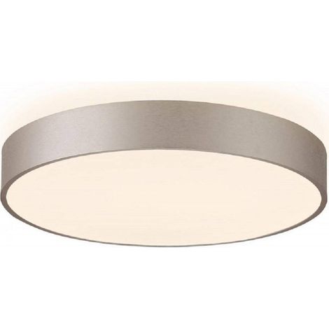Trade Shop - MODERNE RUNDE LED-DECKENLEUCHTE 65W CCT 3000K 4000K DECKENLAMPE WANDLEUCHTE 60CM - Silber (1/2)
