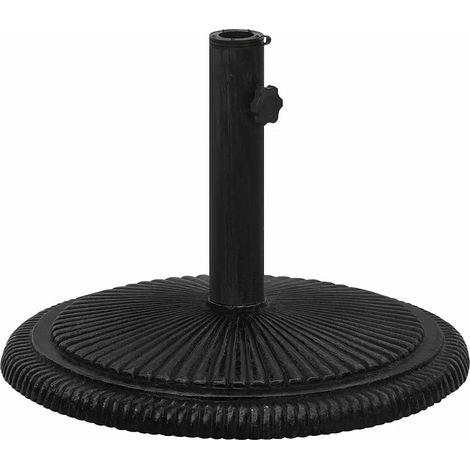 Base per ombrellone robusta floreale da giardino 45 x 45 x 30 cm in ghisa nera 020046553