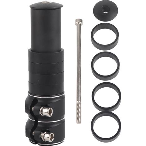 Prolongateur de potence en alliage d'aluminium pour VTT et vélo de route (Noir) (1/5)