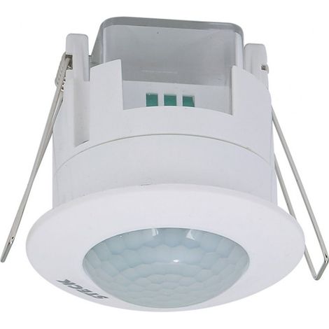 Détecteur de mouvement encastré IP20 blanc 360° 6 m diamètre de découpe 6,1 cm