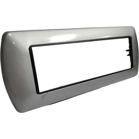 Placchetta per interruttore in metallo a 7 posti grigio cassetta 507 compatibile con living international supporto cover (1/2)
