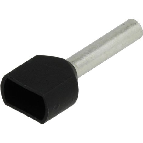 Embout de câble double galvanisé 2 x 1,5 mm² x 20 mm isolé