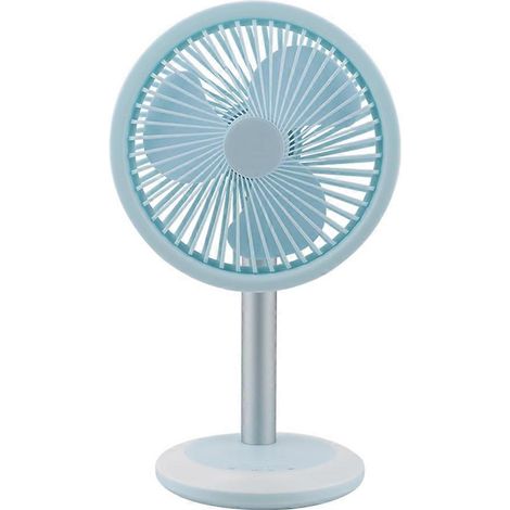 Ventilateur de table rechargeable par USB avec 7 LED, 3 vitesses et angle réglable pour la maison et la chambre. (1/4)