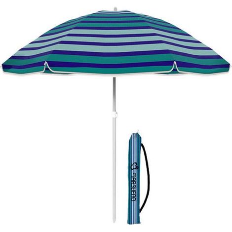Ombrellone da spiaggia - MARBUENO - 220 cm - Alluminio - Multicolore - Leggero