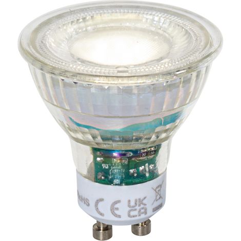 QAZQA GU10 50mm Dimmbare LED-Glühbirne Klar 2,5W 450 lm 4000K