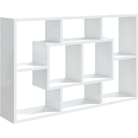 Maison Exclusive - Étagère murale Blanc brillant 85x16x52,5 cm Bois d'ingénierie