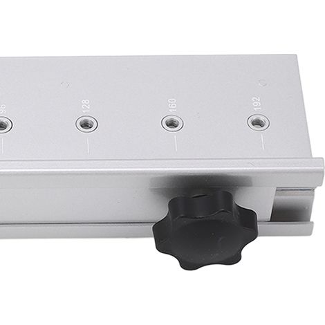 Pointeau de marquage réglable 7 trous en alliage d'aluminium, guide de perçage extensible pour assemblage précis de meubles et armoires. (1/5)