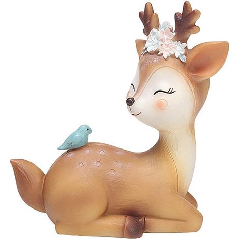 Figurine Faon, Ornements décoratifs, Figurine cerf Faon Miniature 3D, Figurines Animaux (1/5)