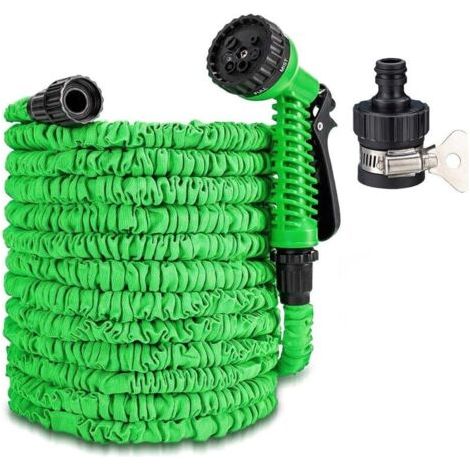 Tuyau d'arrosage Extensible 30M, 100FT Tuyau Arrosage Flexible &Léger avec 7 Modes de Pulvérisation et Joint universel, Tuyau Arrosage Retractable pour Irrigation, Laver la Voiture, Ba (1/4)