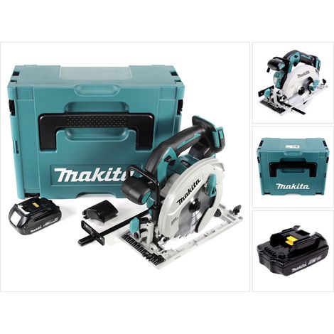 Makita DHS 680 Y1J Akku Handkreissäge 18 V 165 mm Brushless + 1x Akku 1,5 Ah + Makpac - ohne Ladegerät (1/5)