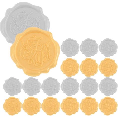 20 Stück geprägte Siegelaufkleber, Briefumschlag-Siegelaufkleber, Retro-Siegelaufkleber, Vintage-Briefmarken-Siegelaufkleber-3.2X3.2CM (1/3)