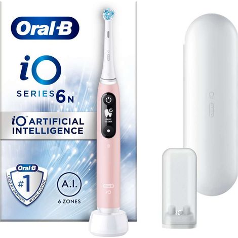 Braun iO6 cepillo de dientes eléctrico blanco y rosa