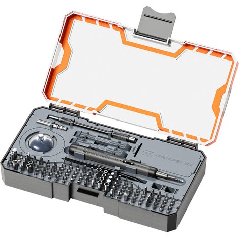 Cacciavite elettrico multifunzione ricaricabile con porta Type-C, 100 punte di precisione, kit di riparazione per telefono, computer e drone.