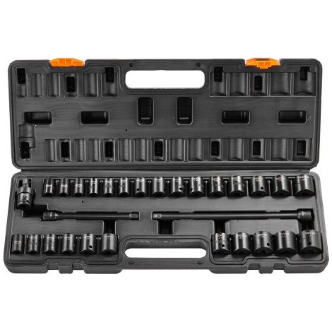 Coffret Douilles à Chocs 3/8 po SAE 3/8-1 po Métrique 8-22 mm (1/5)