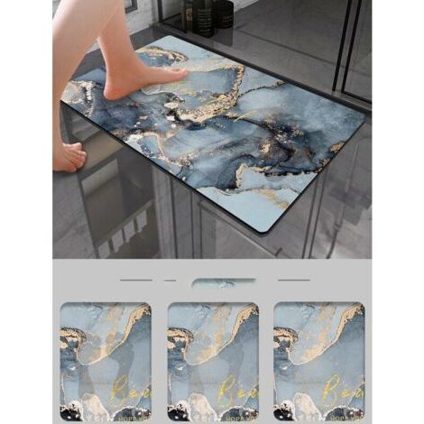 Tapis de Bain Antidérapant 40 x 60 cm, Super Absorbant, Tapis De Douche Doux Et Confortable, Facile à Nettoyer, pour Portes de Salle de Bain (1/5)