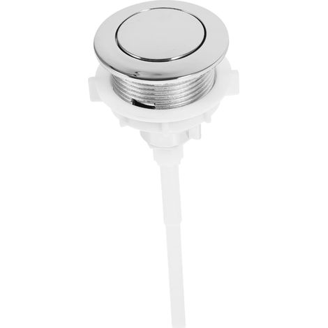Bouton Chasse D'eau Wc, Bouton Poussoir Rond en Abs Argenté (1/5)