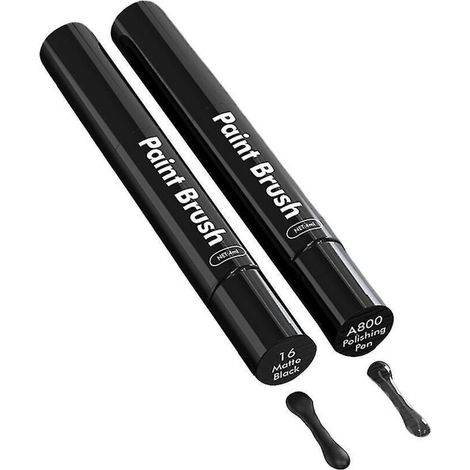 Correcteur de rayures pour carrosserie - Stylo applicateur pinceau - 2 pièces - Noir mat (1/5)
