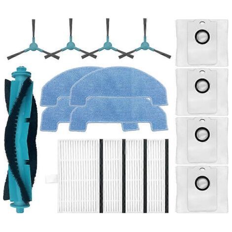 Pièces de rechange pour Cecotec Conga 2499 Ultra Home Titanium SmartGyro R80 : brosse principale, filtre, chiffon et sac à poussière. (1/5)