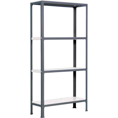 SimonRack Scaffale da Ufficio/Libreria, 1600x800x300 mm, 4 Ripiani, 150 kg per Ripiano, Metallo Stile Industriale, Antracite – Simon Home (1/4)