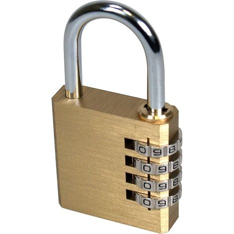 JSSEVN - 40mm solid brass combination padlock – Hardened shackle for enhanced security – Interchangeable dials for ease of use (1/5)