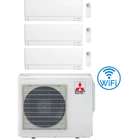 Climatizzatore Condizionatore Mitsubishi MSZ-AY Wifi R32 Trial Split Inverter 7000 + 7000 + 9000 BTU con U.E. MXZ-3F54VF Classe A+++/A++ (1/2)
