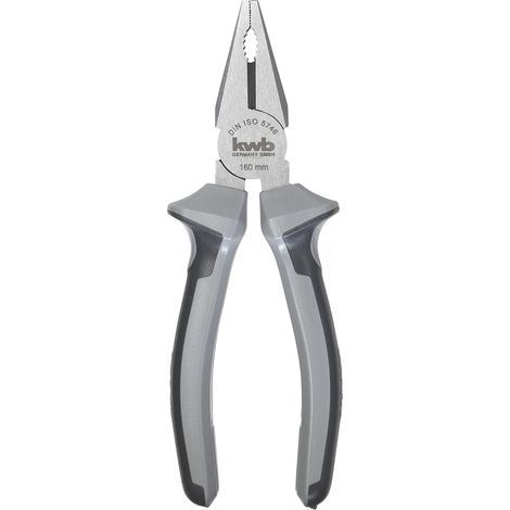 Pince combinée 160 mm, acier carbone, poignées à deux composants avec zones trempées, bonne prise en main, conforme DIN ISO 5746 (1/4)