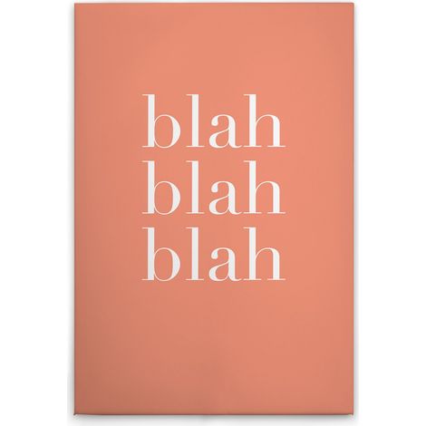 Leinwandbild "Blah Blah Blah" M1-No.51927 - Kunstdruck auf Leinwand in Orange Rosa - Wandbild 30 x 45 cm (1/5)