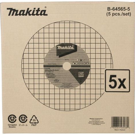 Makita tarcza met. 355mm x 2,8mm x 25,4mm /5szt. inox do lw1401