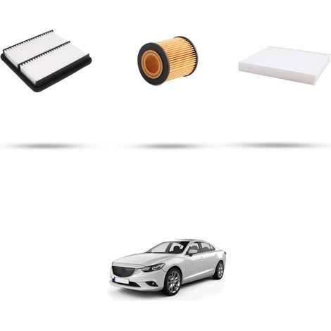 Kit tagliando 3 filtri compatibile con Mazda 6 (GG,GY) 2.3 122kw dal 2002 al 2007 (1/4)