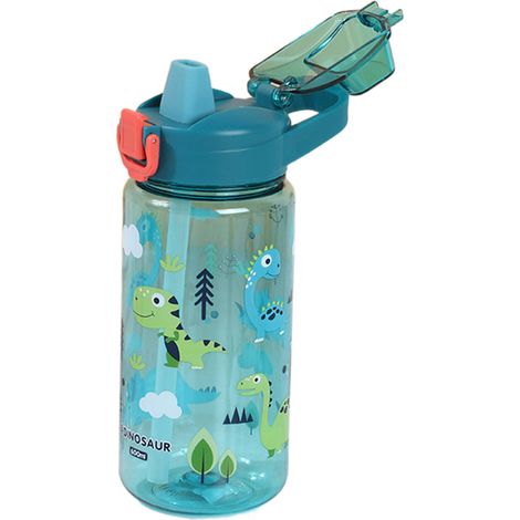 Bouteille À Eau Enfants - 600 Ml - Fermeture À Bouton Sécurisée - Poignée En Silicone - Lavable Au Lave-Vaisselle - 1 Pièce (1/5)