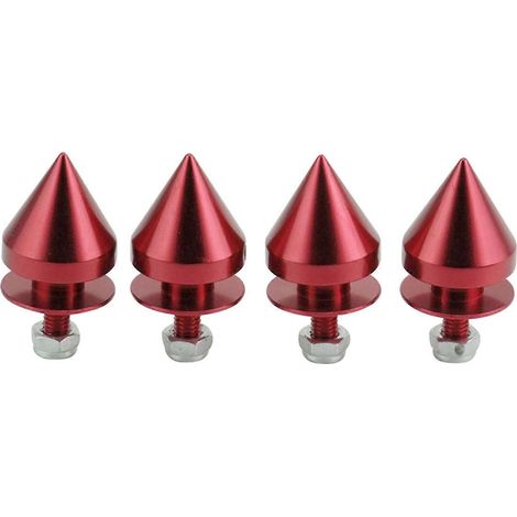 Stoßstangenbefestigungssatz, konische Spitze, Kotflügelscheiben, Bolzenverstärkungsschrauben, Rundum-Set, Rot