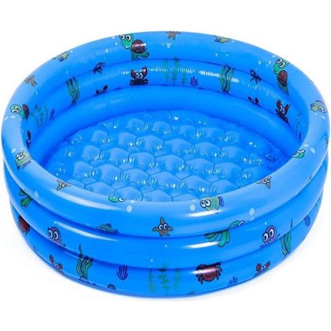 Piscine Gonflable - 130 Cm - Pour Enfant - Intérieure Et Extérieure - Bleu - 1 Pièce (1/4)