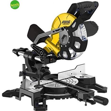 FEMI JOB LINE FM-TR1021 - Troncatrice Telescopica 1500W - 210mm - Legno e Alluminio - Testa Inclinabile Destra/Sinistra - Doppio Laser di Precisione - Scorrimento Radiale su Doppia Guida - Motore a V (1/5)