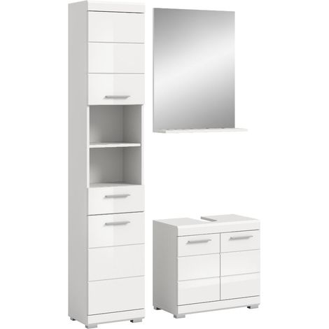 Scout ensemble de meubles de salle de bains S86 blanc brillant, blanc. (1/5)