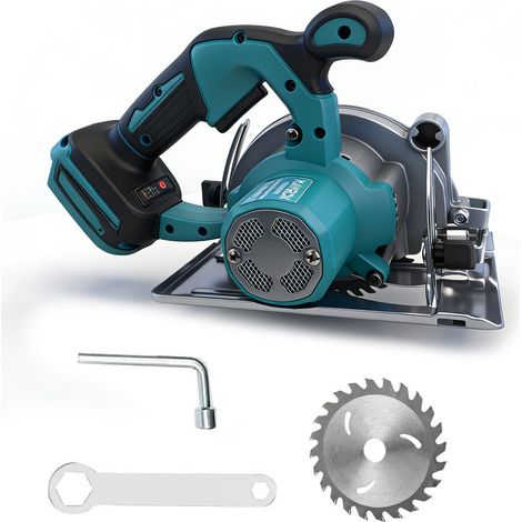 12,7 cm (5 Zoll) Kreissäge, Motor aus reinem Kupfer, elektrische Kreissäge, einstellbarer Schnittwinkel von 0° bis 90°, Einhand-Gehrungsschnitt, 6.200 U/min, Akku nicht im Lieferumfang enthalten