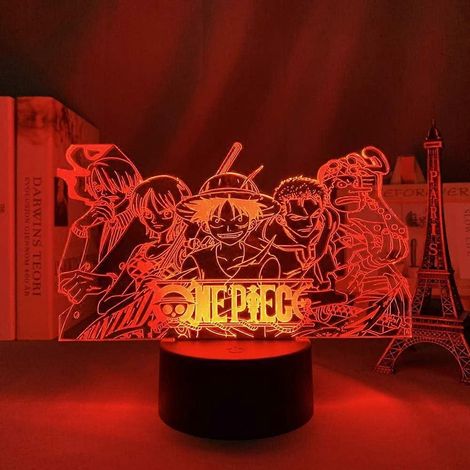 Veilleuse LED One Piece pour chambre d'enfant, décoration, anime japonais, lampe 3D One Piece, cadeau (1/5)