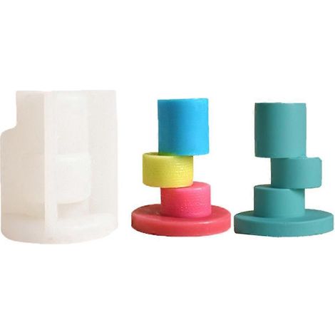 Moules en silicone pour miroir à effet plâtre géométrique irrégulier pour bougeoir, pour époxy (1/4)