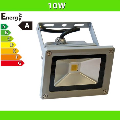 LEDVero® 10W LED projecteur de chantier argent blanc chaud IP65 (1/3)