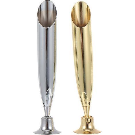 Set mit 2 Stifthaltern aus Edelstahl, einfacher Stiftständer, Schreibtisch-Stifthalter, Stiftzubehör – 8,00 x 1,80 x 1,10 cm (1/4)