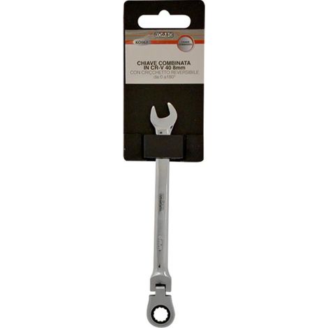 Chiave Combinata in CR-V da 8 mm con Occhiello da 8 Orientabile