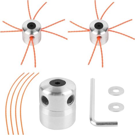 Aiperq – Tête de débroussailleuse universelle en aluminium – Système de fil nylon remplaçable – Compatible M8 M10 – Pour coupe précise des mauvaises herbes