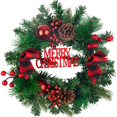 Dekoration MagicHome Weihnachten, Kranz, Durchmesser 25 cm (1/3)