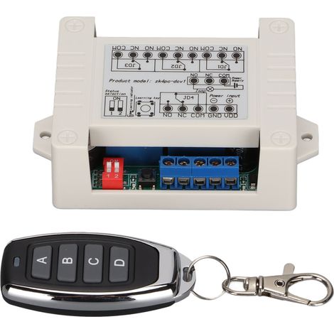 4-Kanal-Funkfernsteuerungsrelais (433 MHz) für elektrische Tore (12 V DC – 48 V DC) (1/5)