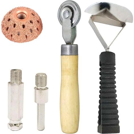 Attrezzi per la riparazione di pneumatici Ruote per lucidatura pneumatici Ruota lucidante in acciaio al tungsteno da 42 mm con rullo per riparazione pneumatici Coltello raschietto per affilare auto (1/5)