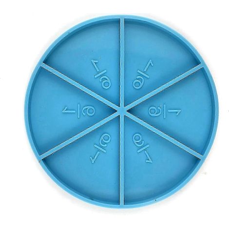 Moule à sous-verres antiadhésif, chiffres, résistant aux hautes températures, démoulage facile, silicone, formes géométriques, pour loisirs créatifs et époxy. Fournitures pour la maison. (1/5)