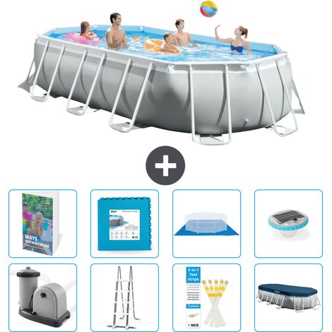 Prism Frame Pool Oval - 503x274x122 cm - 9-teilig S674