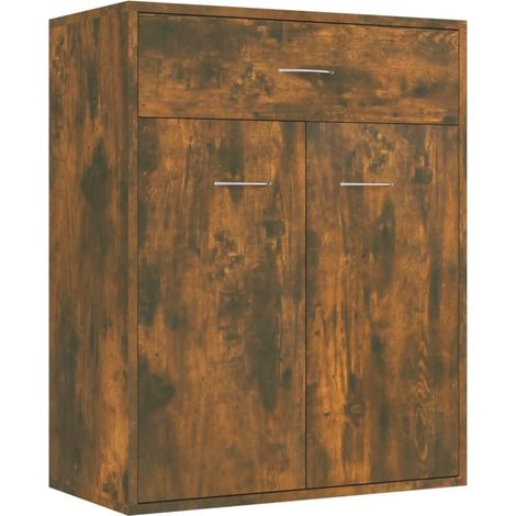 Credenza buffet cassettiera mobile contenitore organizer cucina soggiorno soggiorno 60 x 30 x 75 cm derivati del legno marrone 020030964