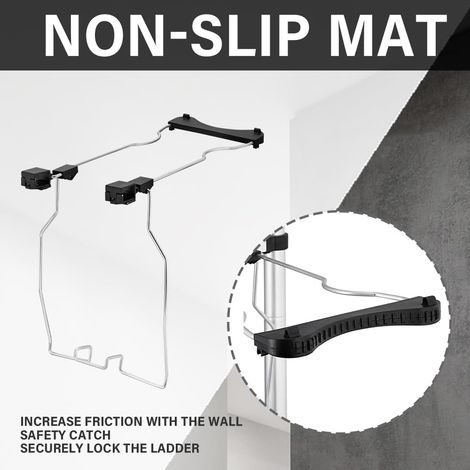 Stanew – Échelle télescopique pliante 6.2M en aluminium – Stabilisateur et crochets amovibles – Marches antidérapantes de 40cm – Charge maximale élevée
