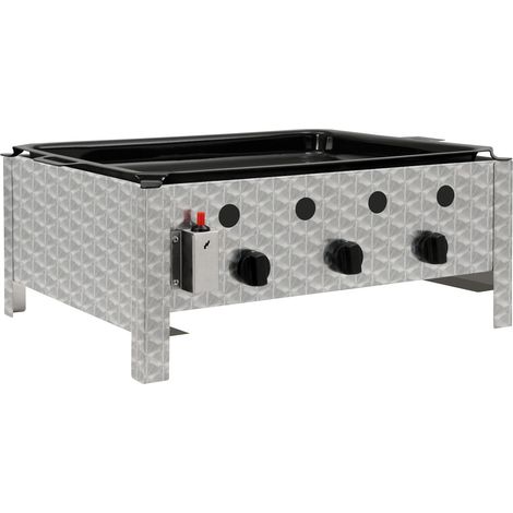 BBQ-Toro Edelstahl Gastrobräter 3-flammig, 64 x 52 x 27 cm, Gastrogasgrill, Wurstbrater, Tisch grill (1/8)