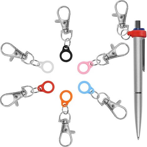 Portapenne, 6 pezzi, clip per penne in acciaio inox, organizer per penne, portapenne da scrivania, organizer da scrivania per appunti e penne (1/5)